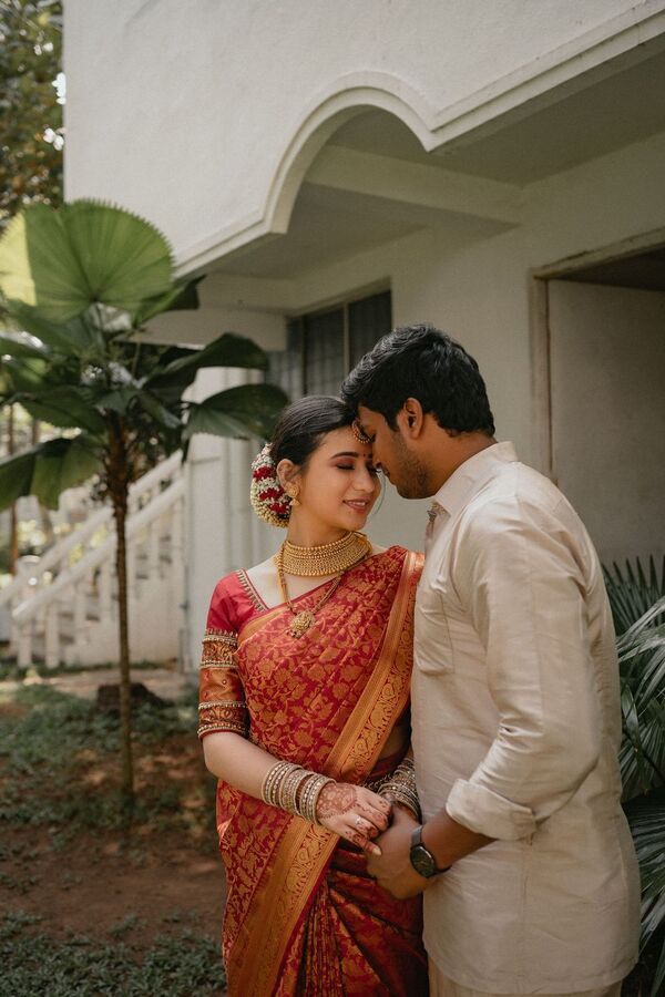 Indian couple sharing a quiet moment outdoors